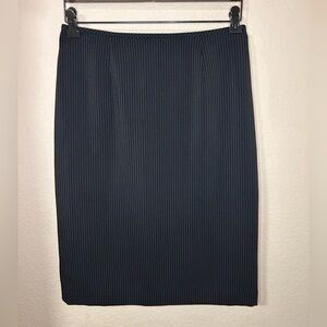 Dressbarn Black pinstripe Pencil Skirt size 6 Dark Academia